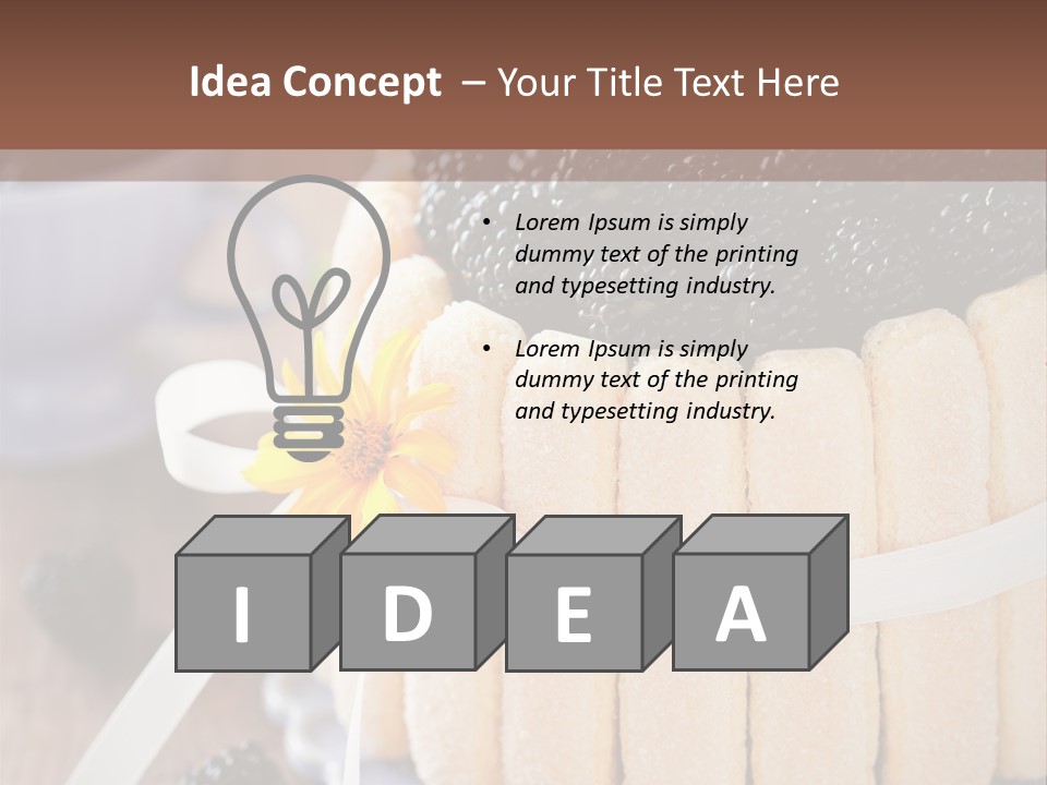 Cookie Flower Orange PowerPoint Template