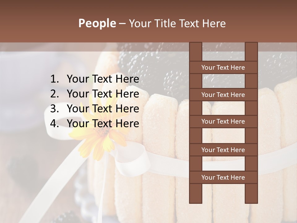 Cookie Flower Orange PowerPoint Template