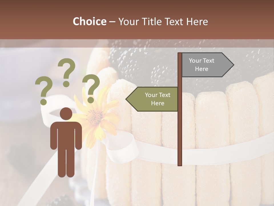 Cookie Flower Orange PowerPoint Template