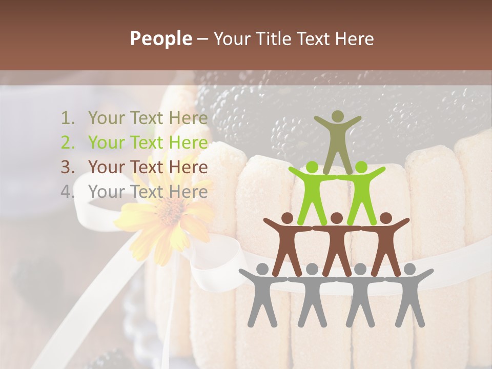 Cookie Flower Orange PowerPoint Template