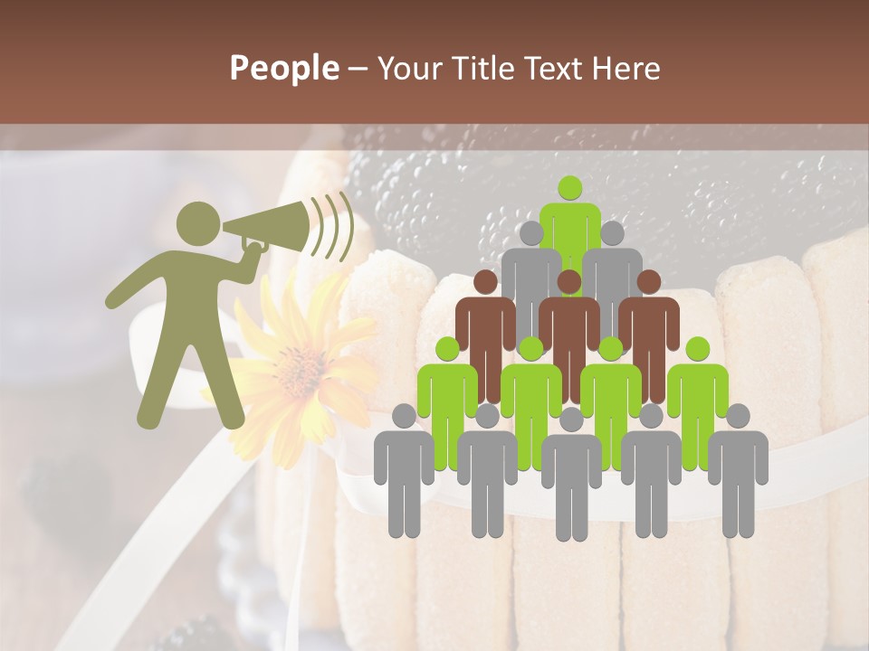 Cookie Flower Orange PowerPoint Template