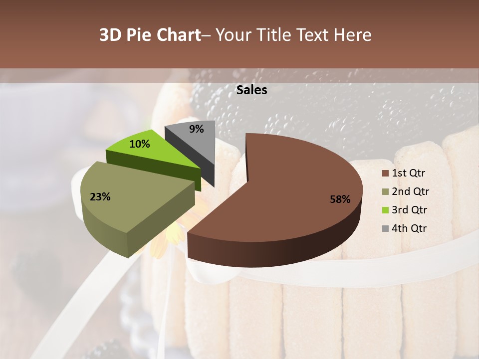 Cookie Flower Orange PowerPoint Template