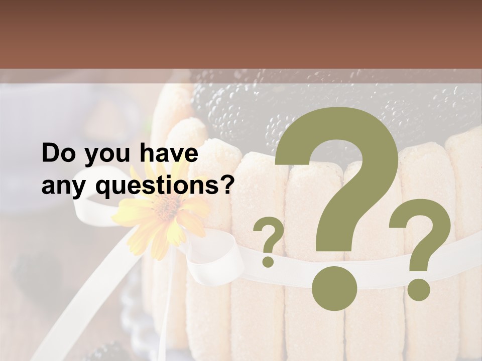 Cookie Flower Orange PowerPoint Template