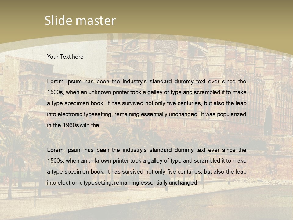 Vintage Town Green PowerPoint Template