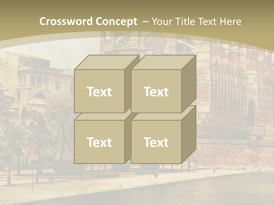 Vintage Town Green PowerPoint Template