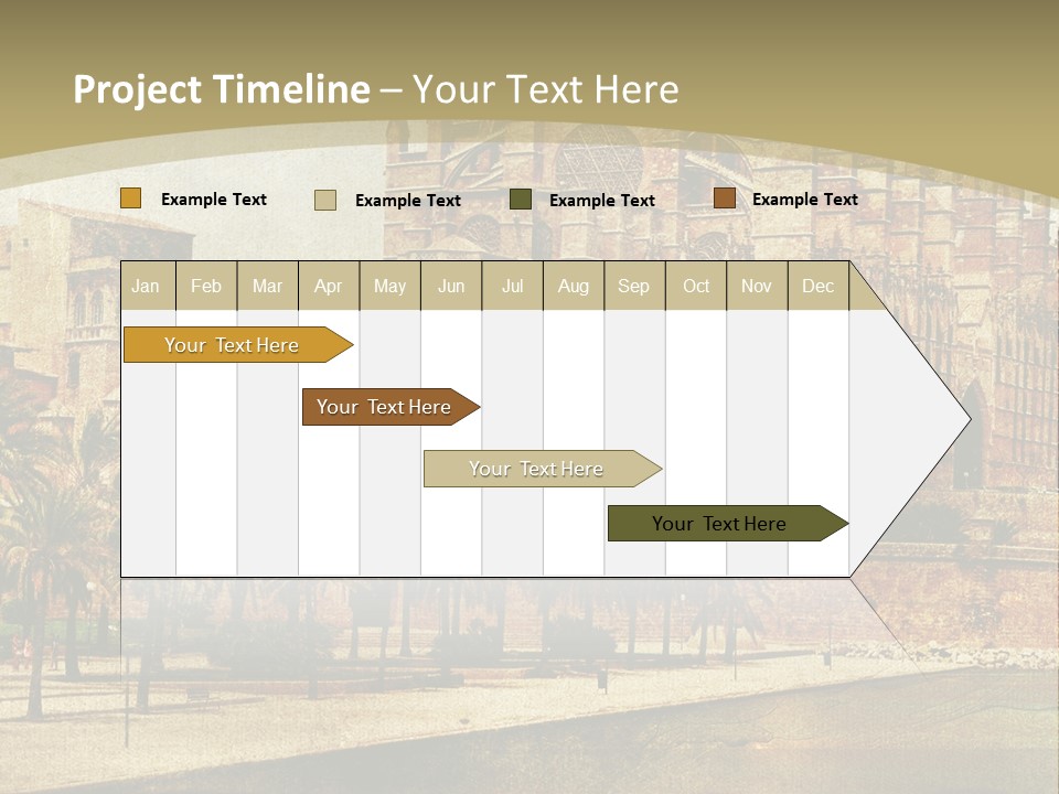 Vintage Town Green PowerPoint Template