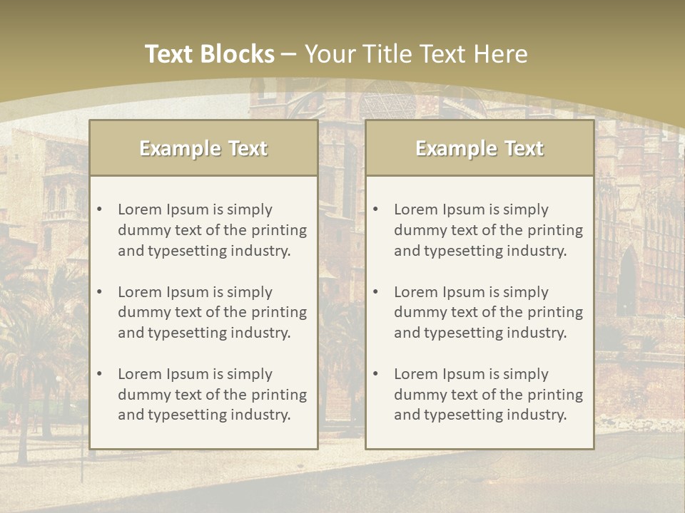 Vintage Town Green PowerPoint Template