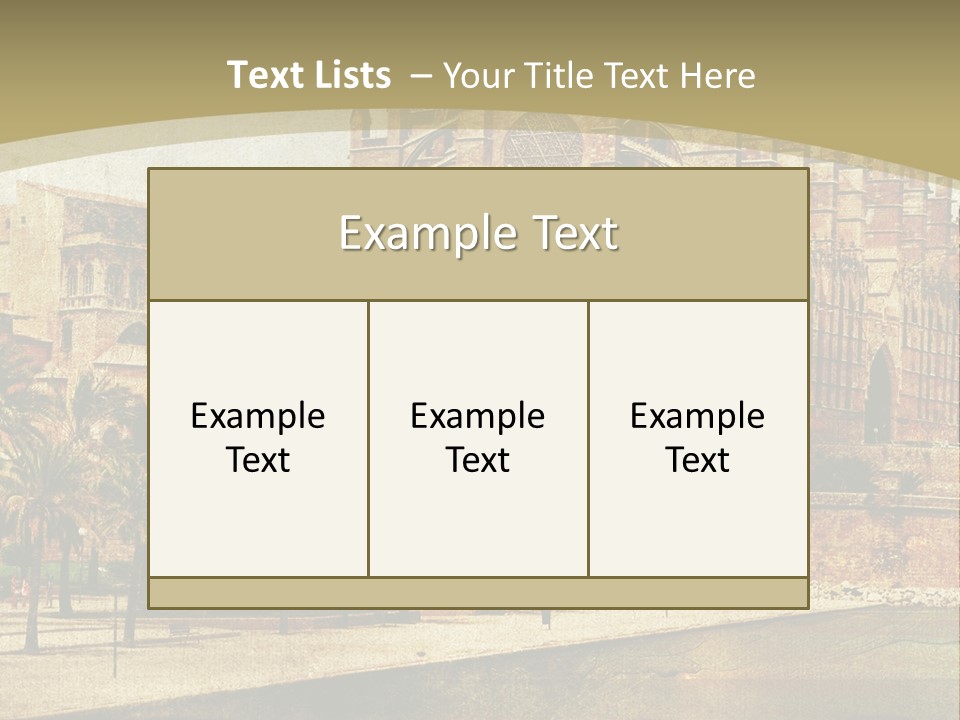 Vintage Town Green PowerPoint Template