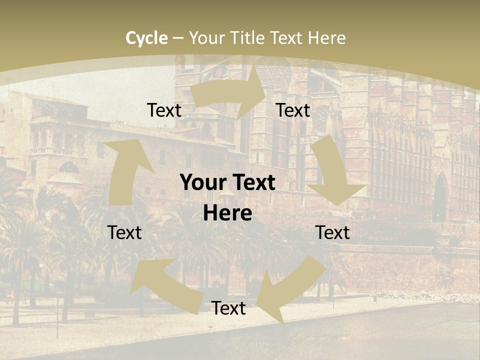 Vintage Town Green PowerPoint Template
