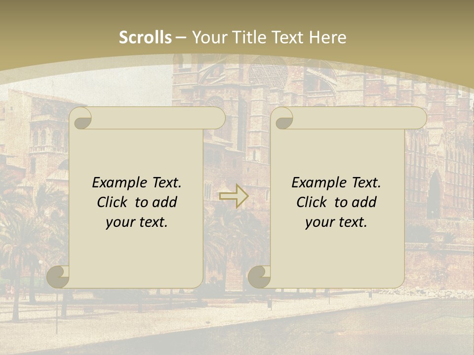 Vintage Town Green PowerPoint Template