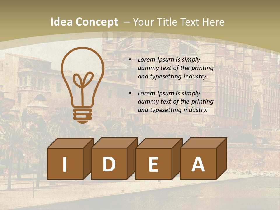 Vintage Town Green PowerPoint Template