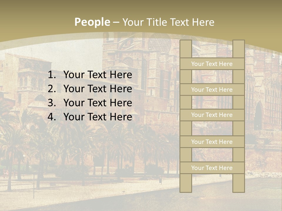 Vintage Town Green PowerPoint Template