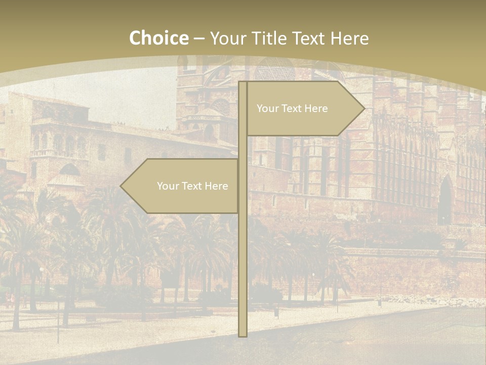 Vintage Town Green PowerPoint Template