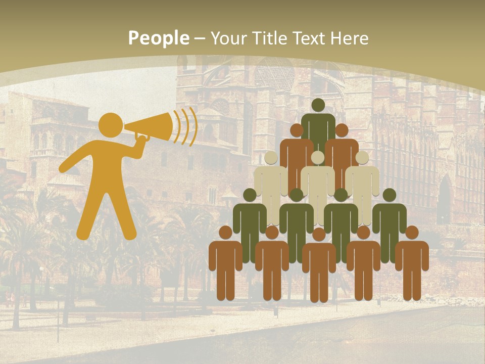 Vintage Town Green PowerPoint Template