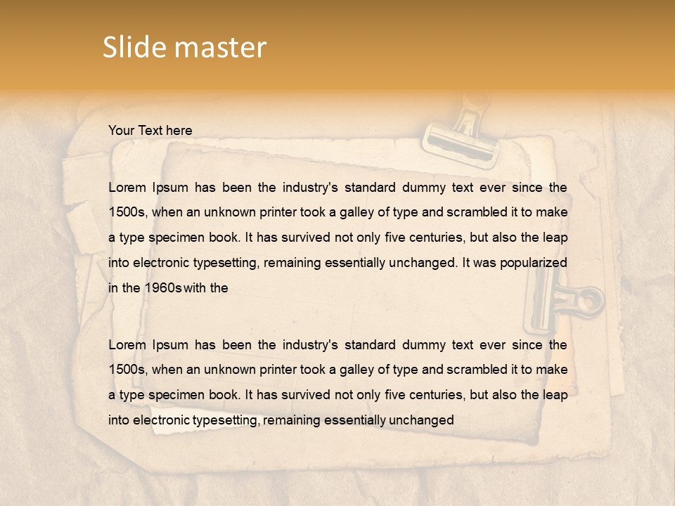 Crumpled Retro Picture PowerPoint Template