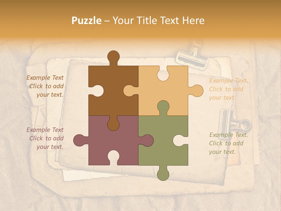 Crumpled Retro Picture PowerPoint Template