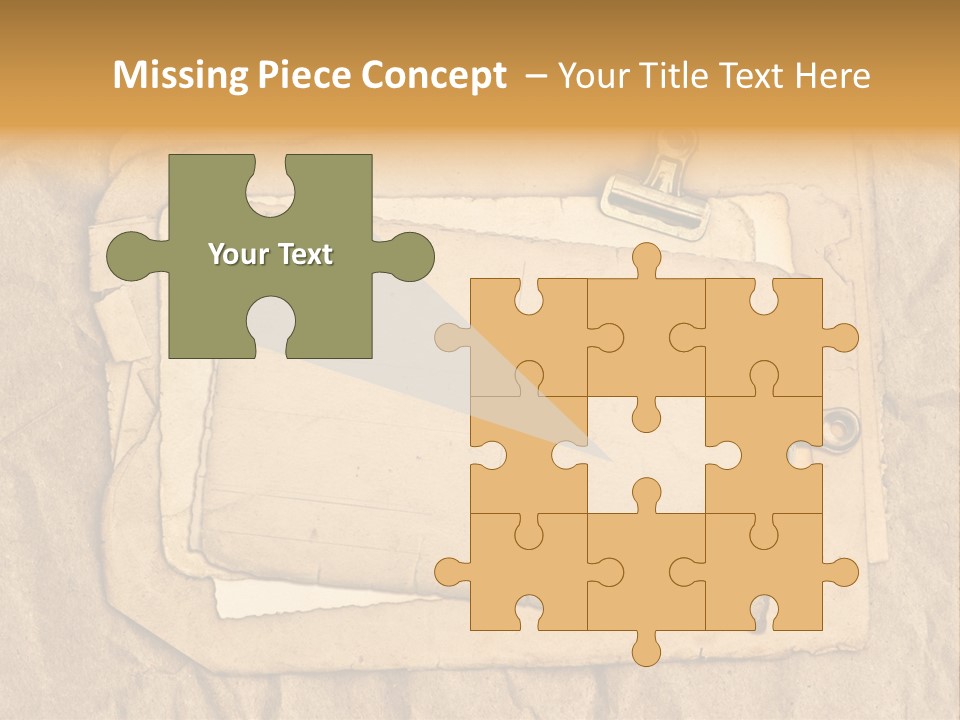 Crumpled Retro Picture PowerPoint Template