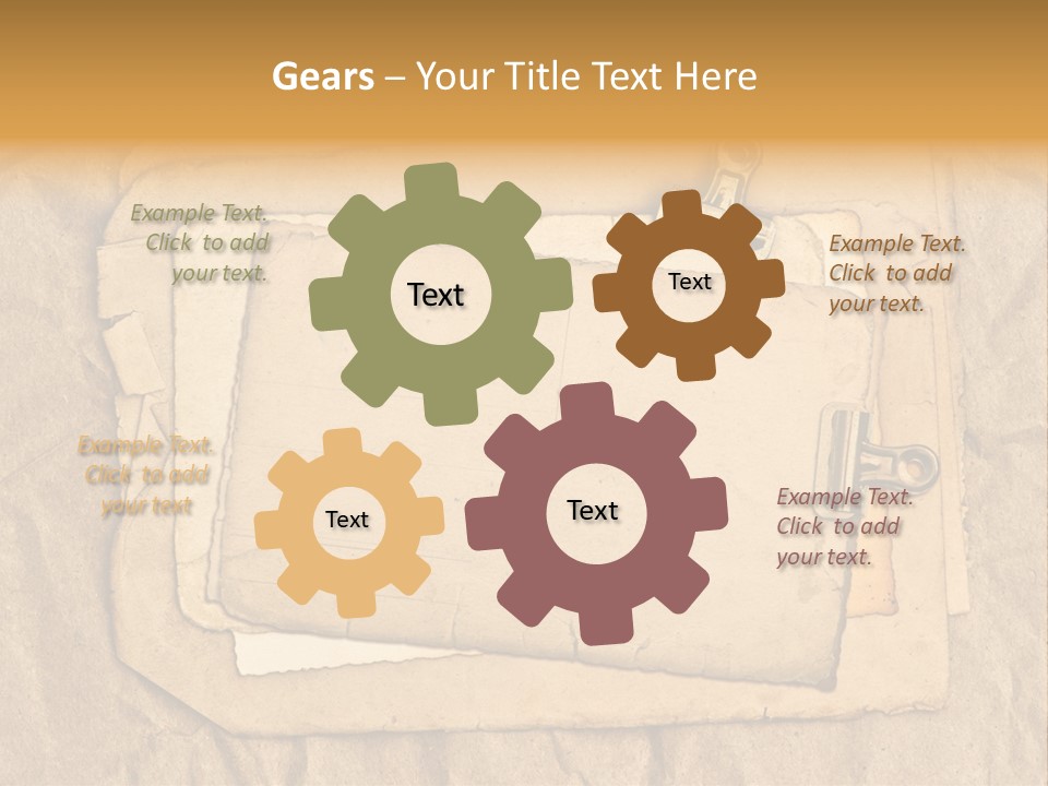 Crumpled Retro Picture PowerPoint Template