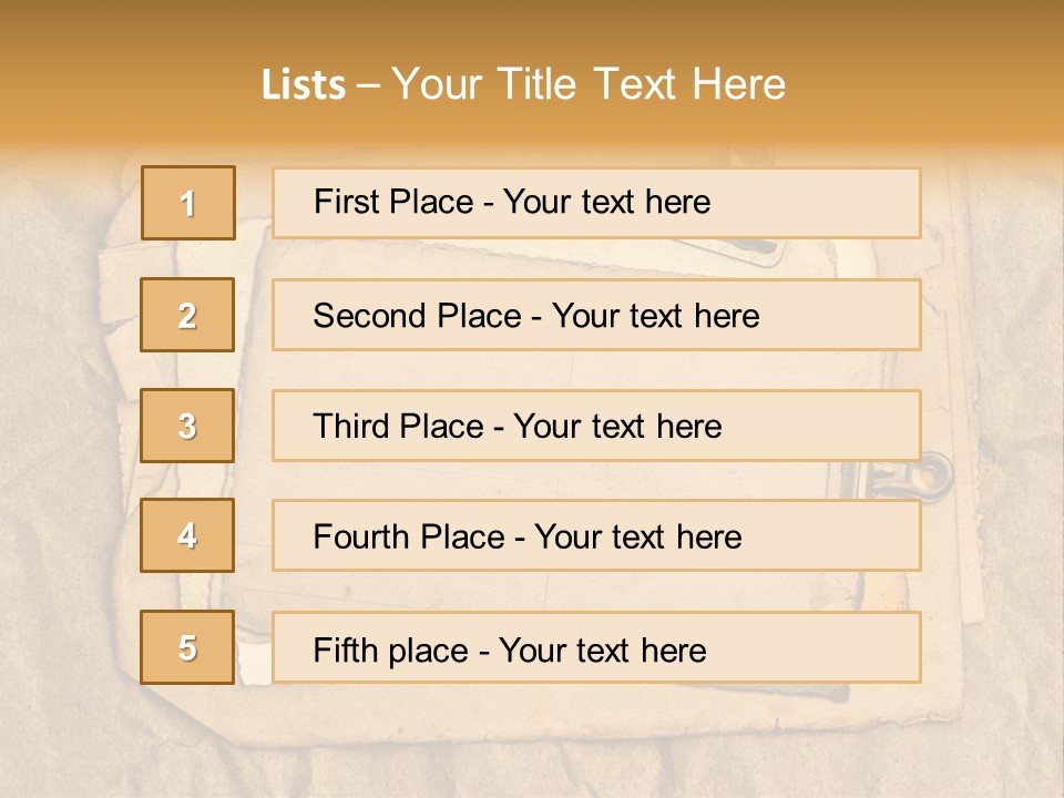 Crumpled Retro Picture PowerPoint Template