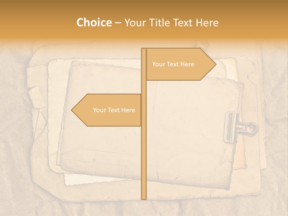 Crumpled Retro Picture PowerPoint Template