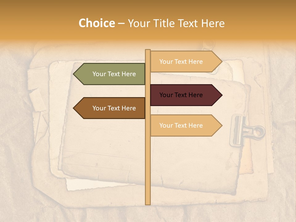 Crumpled Retro Picture PowerPoint Template