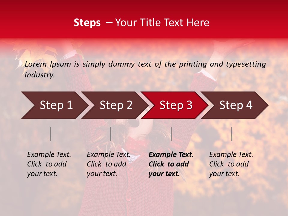 Female October Smile PowerPoint Template