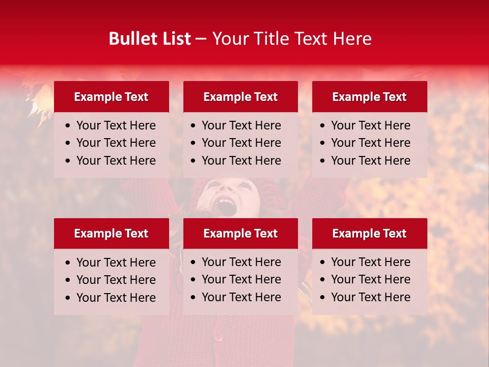 Female October Smile PowerPoint Template