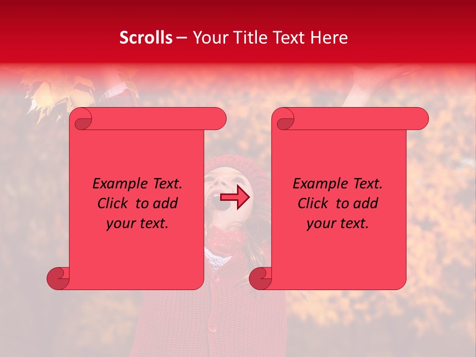 Female October Smile PowerPoint Template