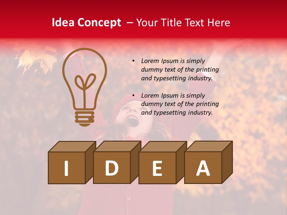 Female October Smile PowerPoint Template