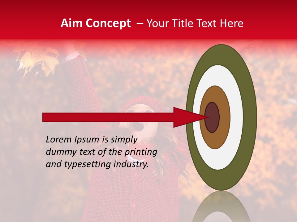 Female October Smile PowerPoint Template