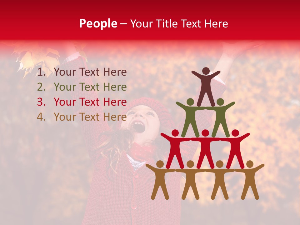 Female October Smile PowerPoint Template