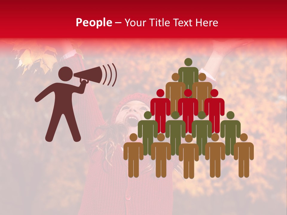 Female October Smile PowerPoint Template