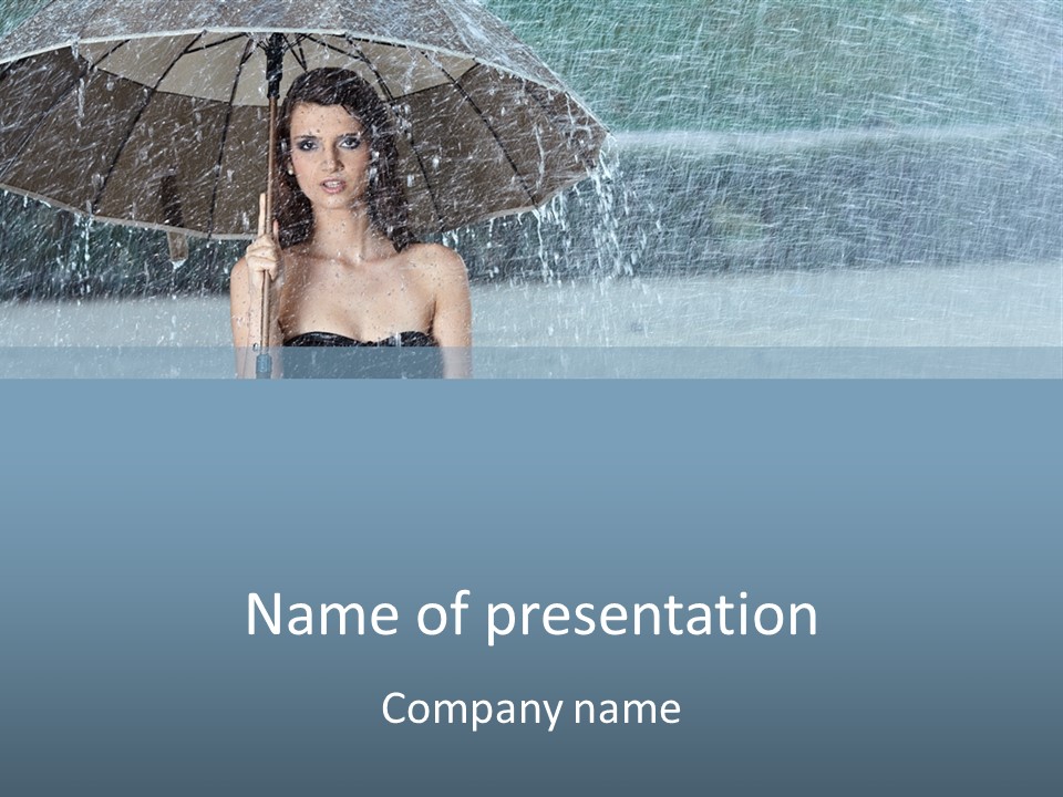 Refreshing Umbrella Vitality PowerPoint Template