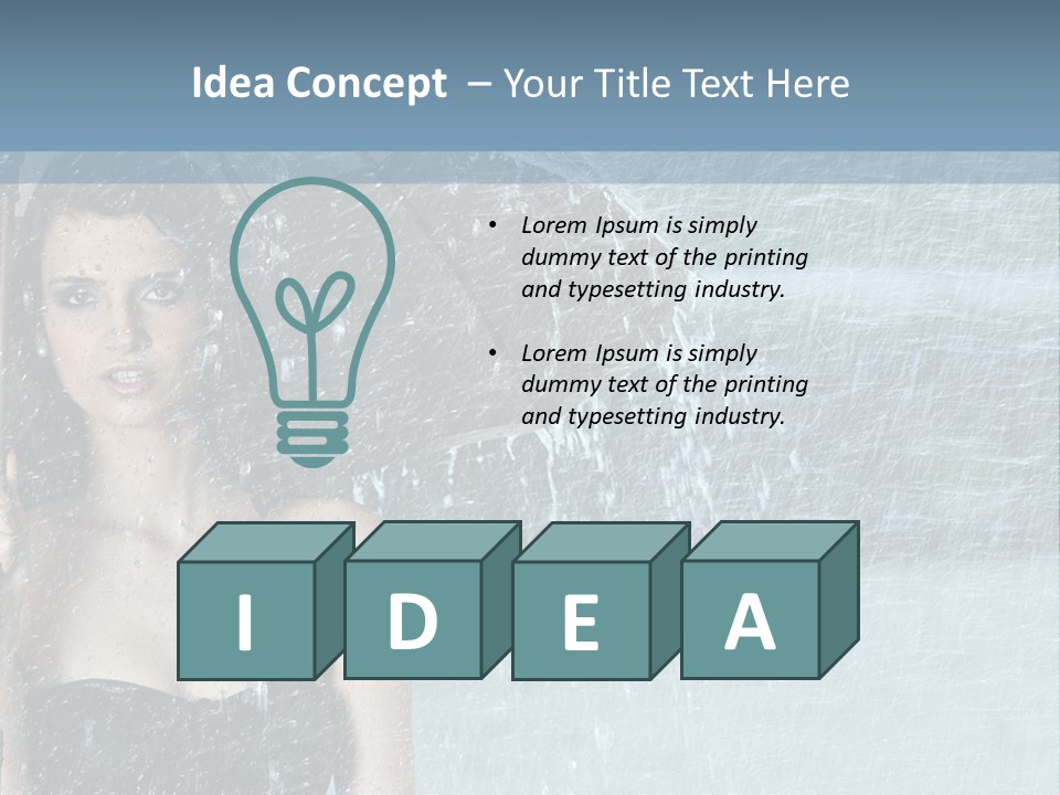 Refreshing Umbrella Vitality PowerPoint Template