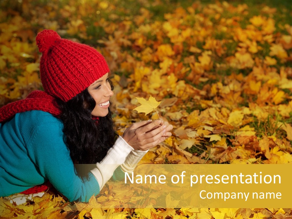 Orange Person September PowerPoint Template