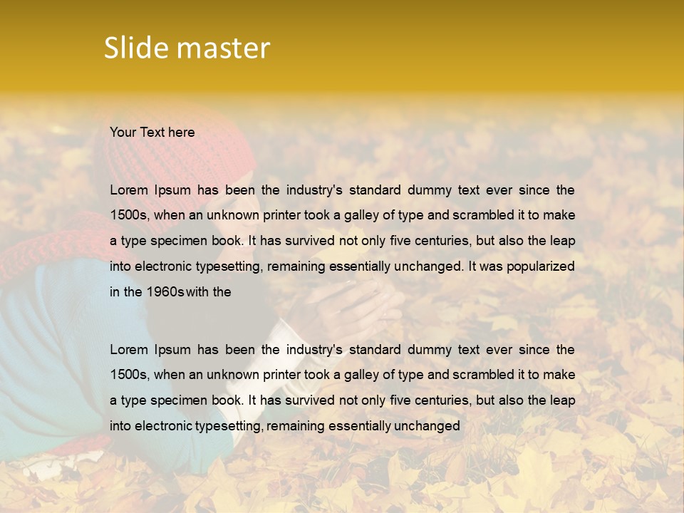 Orange Person September PowerPoint Template