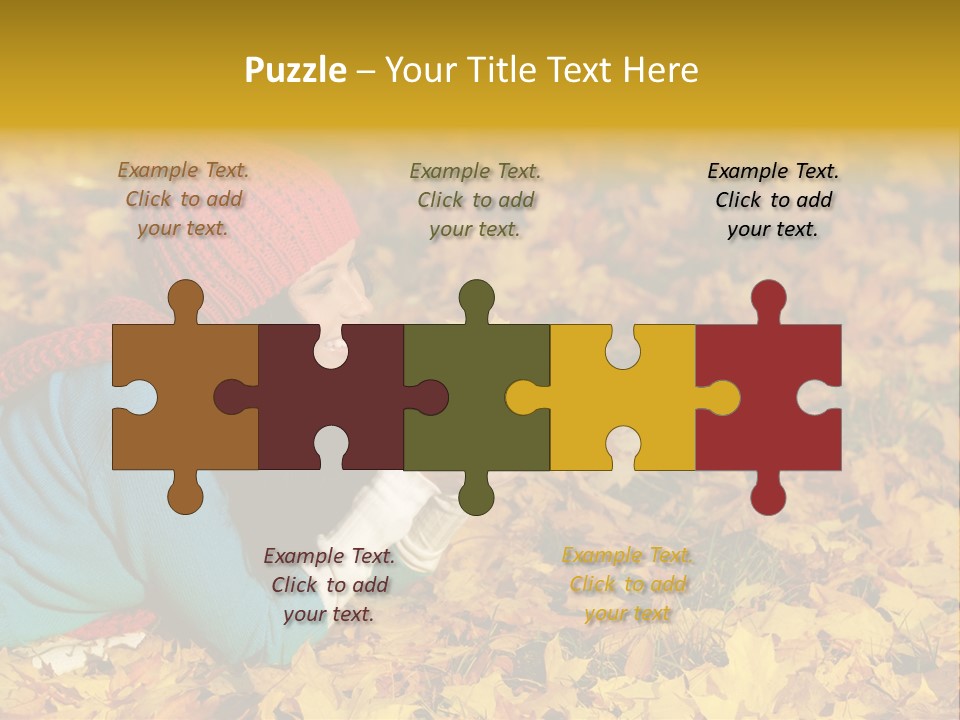 Orange Person September PowerPoint Template