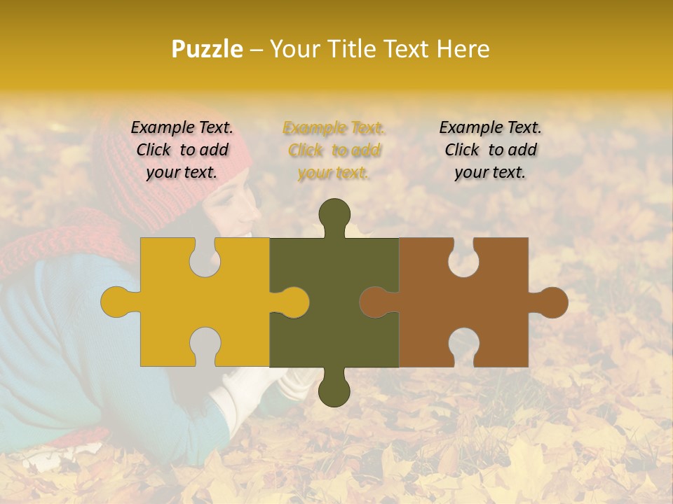 Orange Person September PowerPoint Template