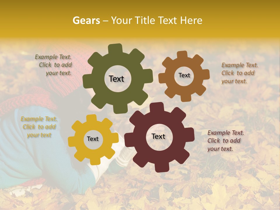 Orange Person September PowerPoint Template