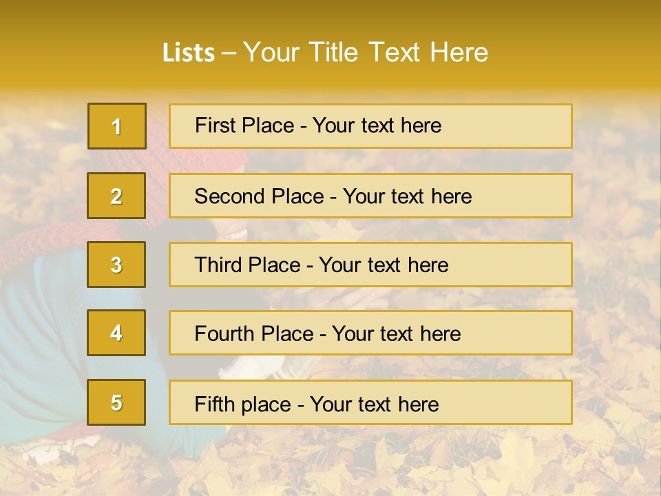 Orange Person September PowerPoint Template