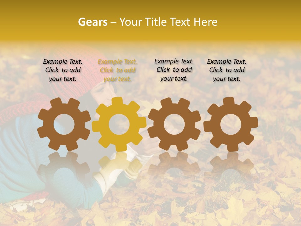 Orange Person September PowerPoint Template