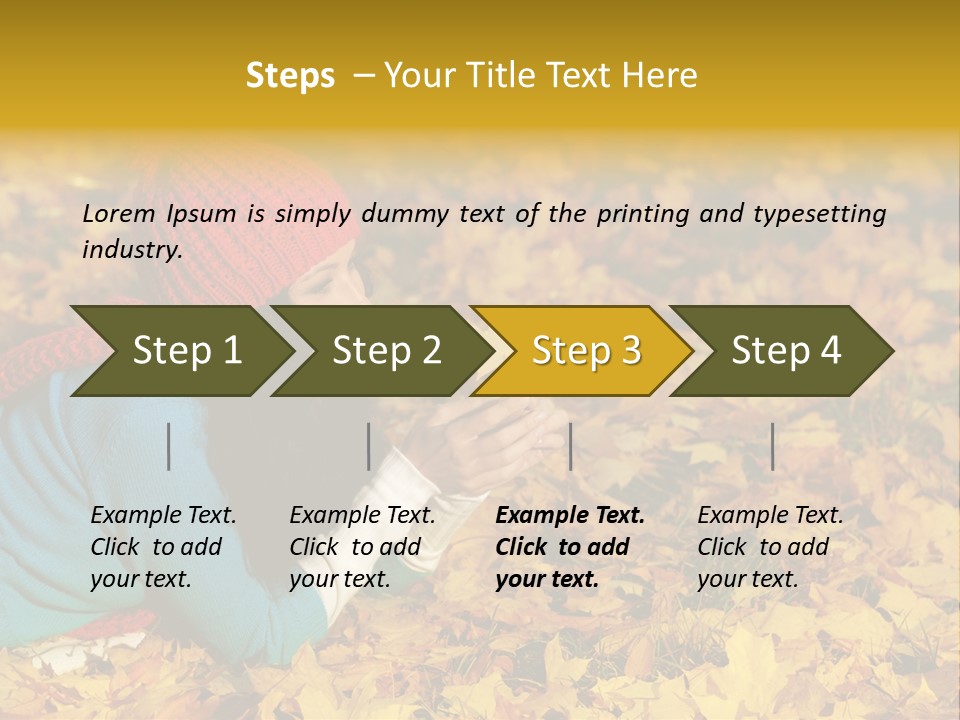 Orange Person September PowerPoint Template
