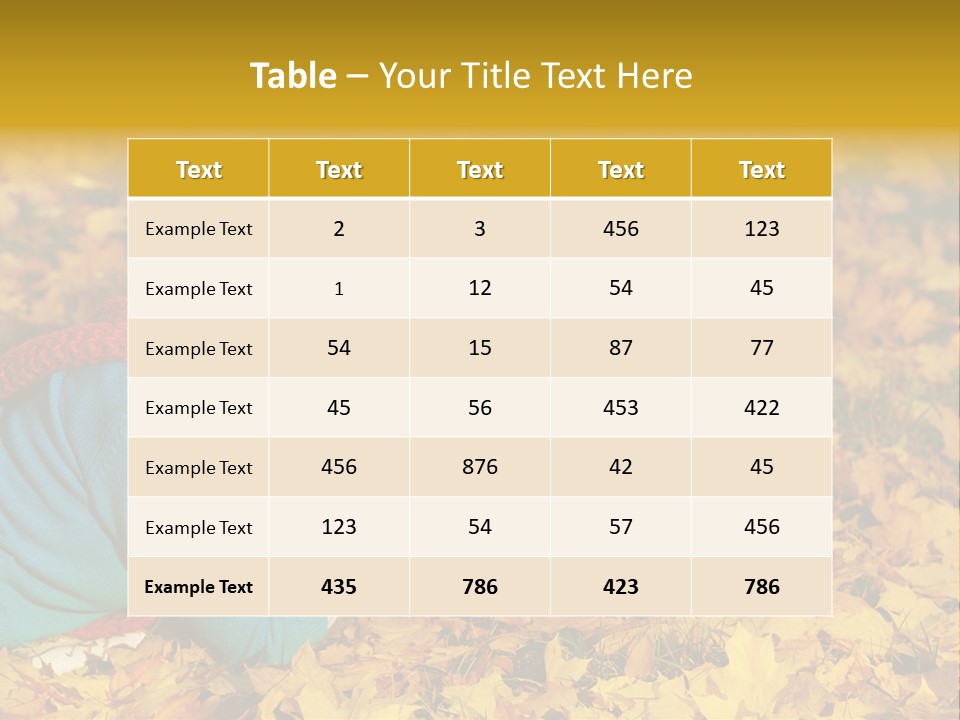 Orange Person September PowerPoint Template