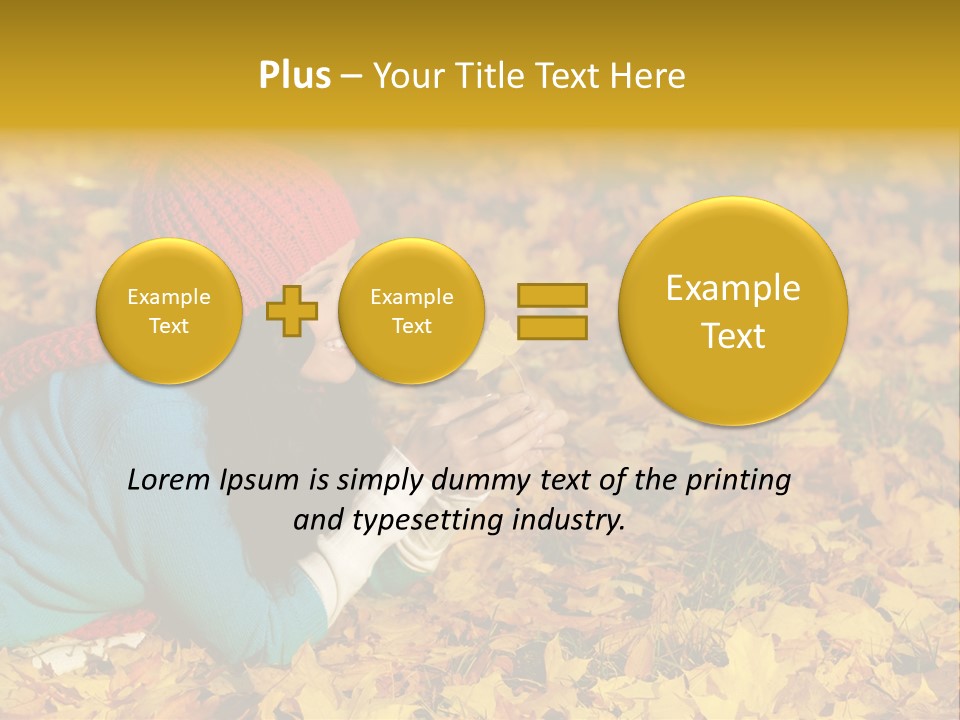 Orange Person September PowerPoint Template