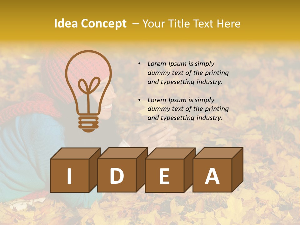 Orange Person September PowerPoint Template