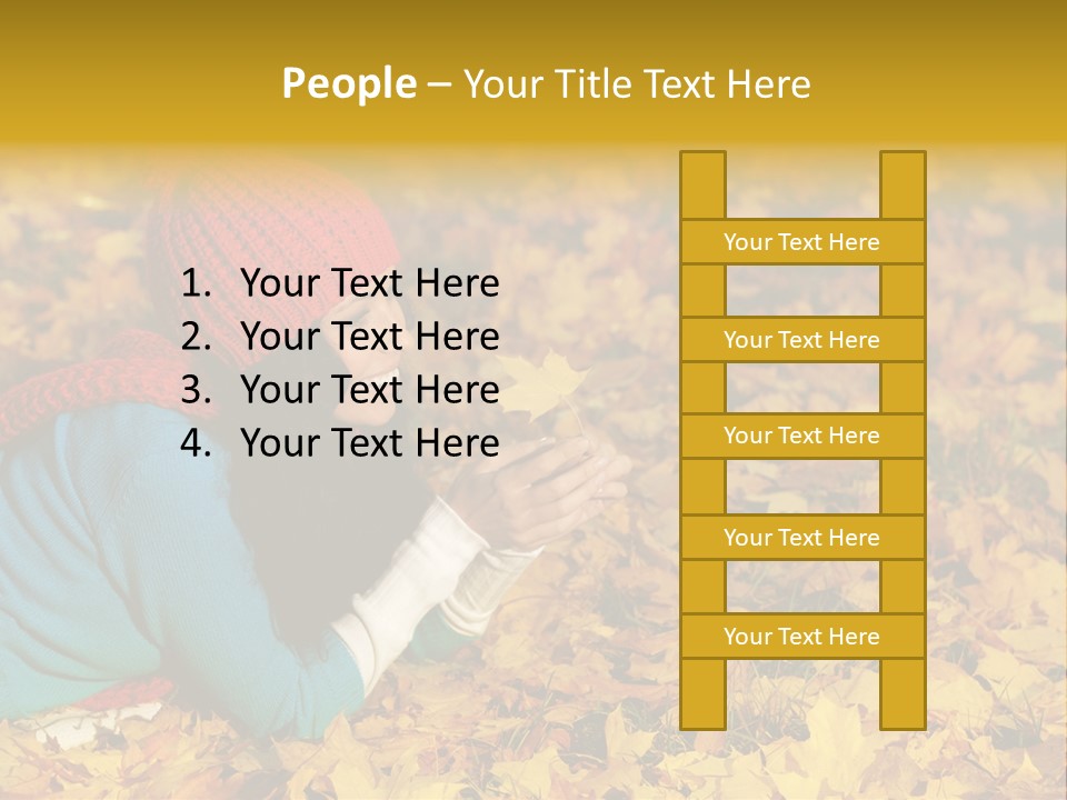 Orange Person September PowerPoint Template