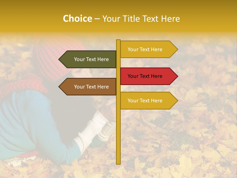 Orange Person September PowerPoint Template