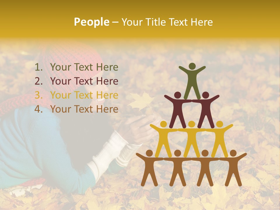 Orange Person September PowerPoint Template