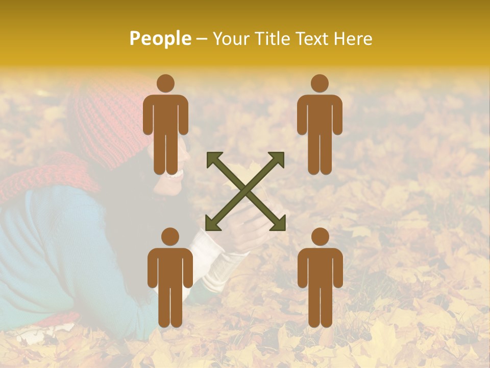 Orange Person September PowerPoint Template