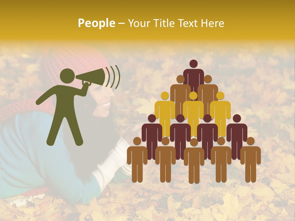 Orange Person September PowerPoint Template
